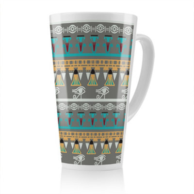 Benjamin Tate Design Tribal Art Egyptian Vintage Ethnic Silhouettes Latte MugStunning Designer Mug Fit For Any HomeTreat Yourself Or A Loved One from B&Q