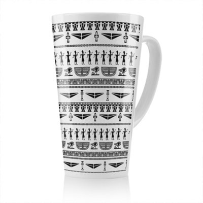 Benjamin Tate Design Tribal Egyptian Art Latte MugStunning Designer Mug Fit For Any HomeTreat Yourself Or A Loved One from B&Q