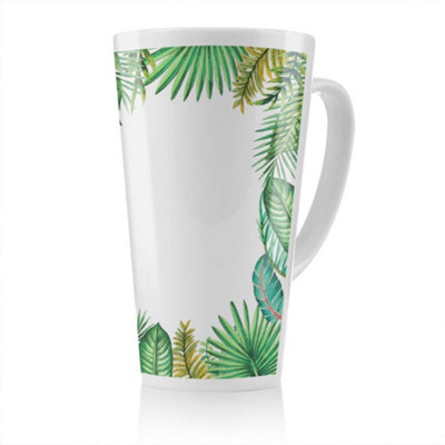B&Q -  Tropical Leaves Latte MugStunning Designer Mug Fit For Any HomeTreat Yourself Or A Loved One