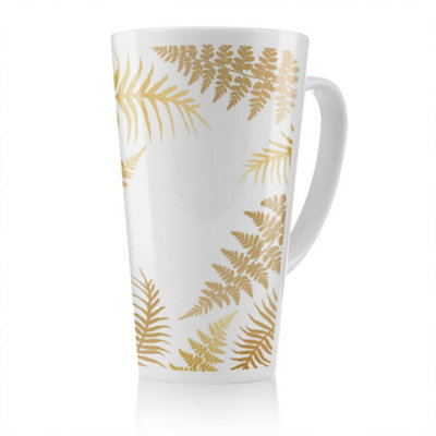 B&Q -  Gold Fern Latte MugStunning Designer Mug Fit For Any HomeTreat Yourself Or A Loved One