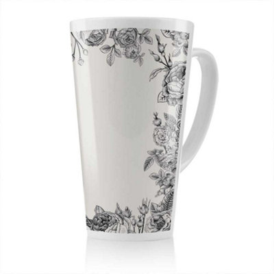 Benjamin Tate Design Hand Drawn Roses Latte MugStunning Designer Mug Fit For Any HomeTreat Yourself Or A Loved One from B&Q