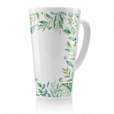 Benjamin Tate Design Light Botanical Leaves Latte MugStunning Designer Mug Fit For Any HomeTreat Yourself Or A Loved One from B&Q