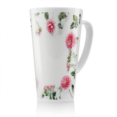 B&Q -  Scattered Flowers Latte MugStunning Designer Mug Fit For Any HomeTreat Yourself Or A Loved One