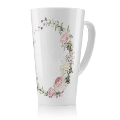 B&Q -  Watercolour Flowers Latte MugStunning Designer Mug Fit For Any HomeTreat Yourself Or A Loved One