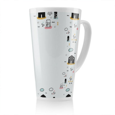 Benjamin Tate Design Scandy Doodle Latte MugStunning Designer Mug Fit For Any HomeTreat Yourself Or A Loved One