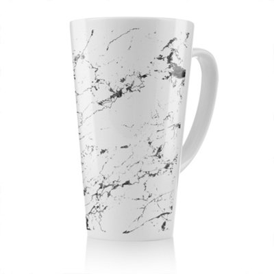 Benjamin Tate Design Thin Black Marble Latte MugStunning Designer Mug Fit For Any HomeTreat Yourself Or A Loved One from B&Q