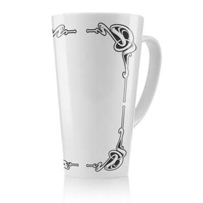 B&Q -  Decorative Border Latte MugStunning Designer Mug Fit For Any HomeTreat Yourself Or A Loved One
