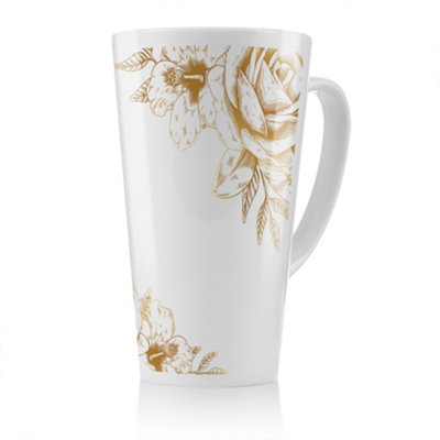 B&Q -  Gold Rose Latte MugStunning Designer Mug Fit For Any HomeTreat Yourself Or A Loved One