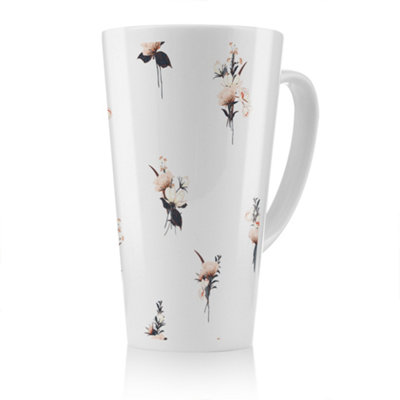 Benjamin Tate Design Flower Bunches Latte MugStunning Designer Mug Fit For Any HomeTreat Yourself Or A Loved One from B&Q