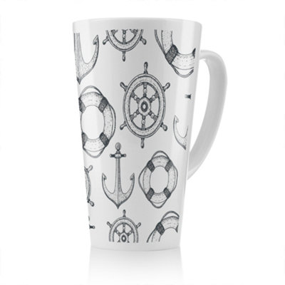 B&Q -  Anchor & Wheel Latte MugStunning Designer Mug Fit For Any HomeTreat Yourself Or A Loved One