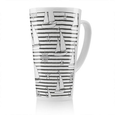B&Q -  Sailboats Latte MugStunning Designer Mug Fit For Any HomeTreat Yourself Or A Loved One