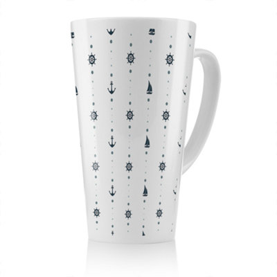 B&Q -  Anchor Wheel Sailboat Latte MugStunning Designer Mug Fit For Any HomeTreat Yourself Or A Loved One
