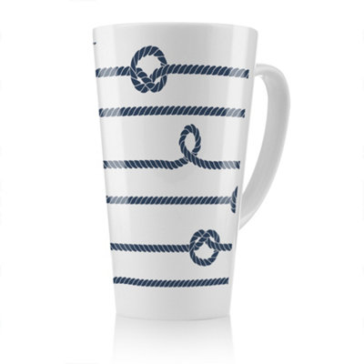 Benjamin Tate Design Rope Latte Mug, Stunning Designer Mug Fit For Any Home, Treat Yourself Or A Loved One B&Q