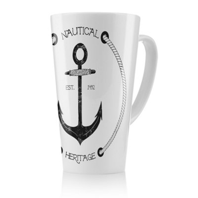 B&Q -  Nautical Anchor Latte MugStunning Designer Mug Fit For Any HomeTreat Yourself Or A Loved One