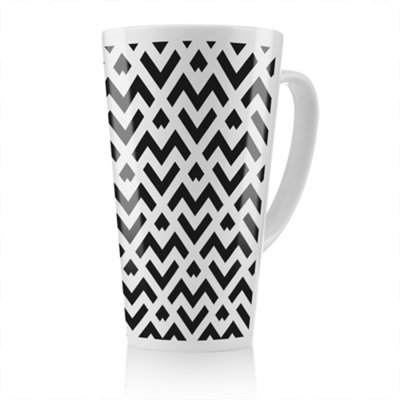 B&Q -  Black & White Geometric Latte MugStunning Designer Mug Fit For Any HomeTreat Yourself Or A Loved One