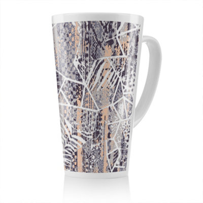 B&Q -  Grunged Print Latte MugStunning Designer Mug Fit For Any HomeTreat Yourself Or A Loved One