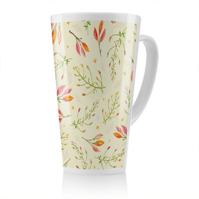 Benjamin Tate Design Green Branches On Light Latte MugStunning Designer Mug Fit For Any HomeTreat Yourself Or A Loved One from B&Q