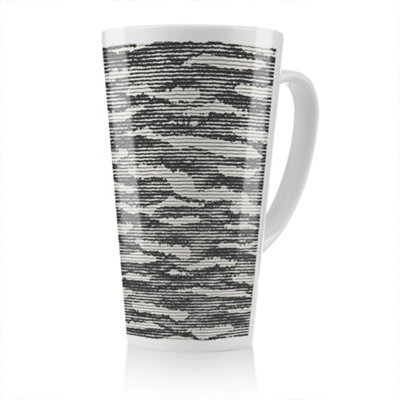 B&Q -  Grunged Stripes Latte MugStunning Designer Mug Fit For Any HomeTreat Yourself Or A Loved One