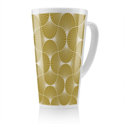 B&Q -  Geometric Shells Latte MugStunning Designer Mug Fit For Any HomeTreat Yourself Or A Loved One