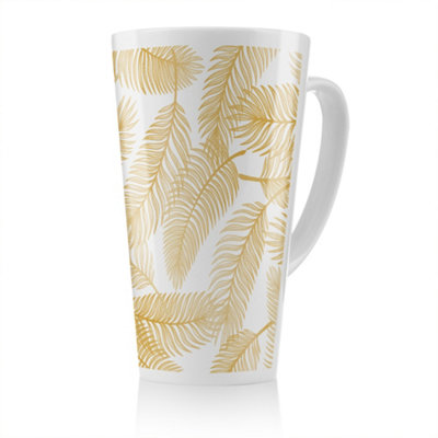 B&Q -  Golden Leaves Latte MugStunning Designer Mug Fit For Any HomeTreat Yourself Or A Loved One
