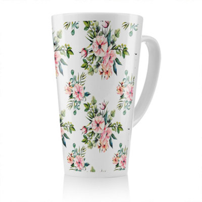 B&Q -  Watercolour Plants Latte MugStunning Designer Mug Fit For Any HomeTreat Yourself Or A Loved One