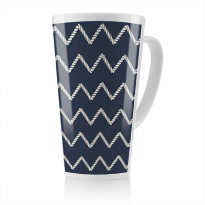 Benjamin Tate Design Zig Zagged Rope Latte MugStunning Designer Mug Fit For Any HomeTreat Yourself Or A Loved One from B&Q