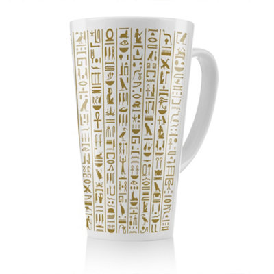 Benjamin Tate Design Acient Egyptian Heiroglyphs Latte MugStunning Designer Mug Fit For Any HomeTreat Yourself Or A Loved One