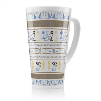 Benjamin Tate Design Heiroglyphs Latte MugStunning Designer Mug Fit For Any HomeTreat Yourself Or A Loved One from B&Q