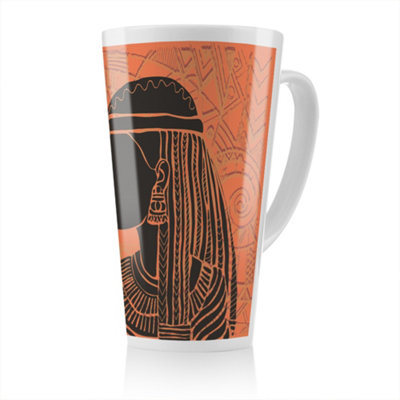 B&Q -  Egyptian Women On Orange Latte MugStunning Designer Mug Fit For Any HomeTreat Yourself Or A Loved One