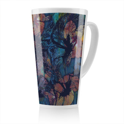 B&Q -  Grunge Flower Print Latte MugStunning Designer Mug Fit For Any HomeTreat Yourself Or A Loved One