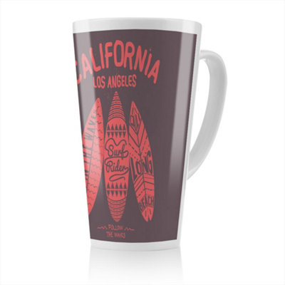 Benjamin Tate Design California Surf Latte Mug, Stunning Designer Mug Fit For Any Home, Treat Yourself Or A Loved One