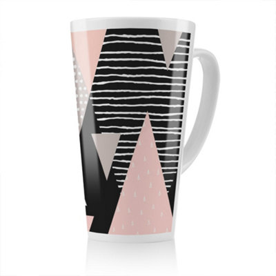 B&Q -  Triangle Geometrics Latte MugStunning Designer Mug Fit For Any HomeTreat Yourself Or A Loved One