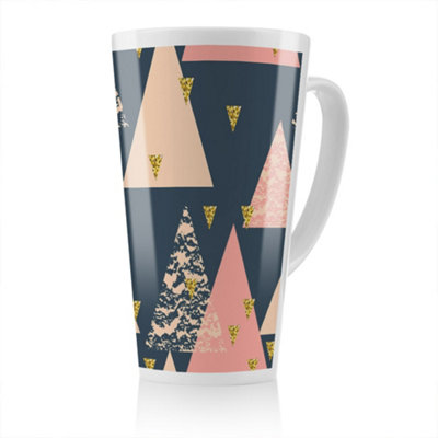 B&Q -  Triangle Pattern Latte MugStunning Designer Mug Fit For Any HomeTreat Yourself Or A Loved One