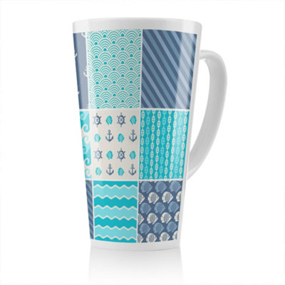 B&Q -  Nautical Tiles Latte MugStunning Designer Mug Fit For Any HomeTreat Yourself Or A Loved One