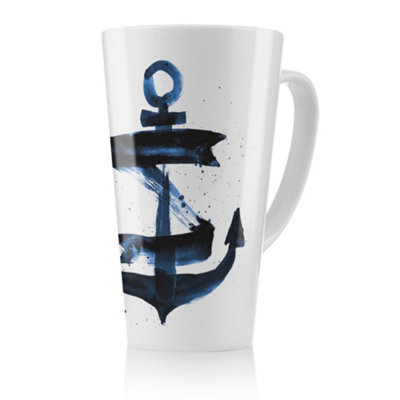B&Q -  Watercolour Anchor Latte MugStunning Designer Mug Fit For Any HomeTreat Yourself Or A Loved One