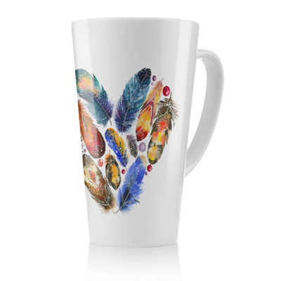 Benjamin Tate Design Boho Tribal Heart Latte MugStunning Designer Mug Fit For Any HomeTreat Yourself Or A Loved One from B&Q