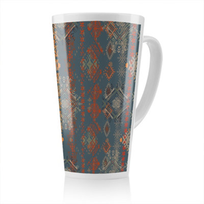 Benjamin Tate Design Ethnic Boho Distressed Pattern Latte MugStunning Designer Mug Fit For Any HomeTreat Yourself Or A Loved One from B&Q