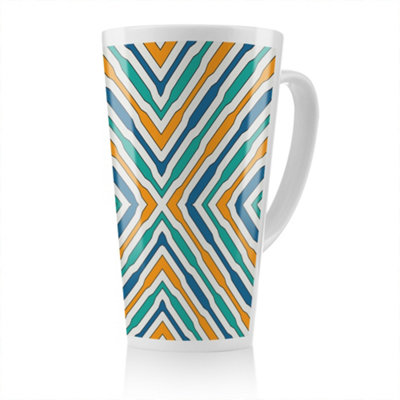 Benjamin Tate Design Ethnic Geometric Figures Latte MugStunning Designer Mug Fit For Any HomeTreat Yourself Or A Loved One from B&Q