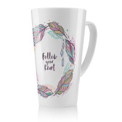 Benjamin Tate Design Follow Your Heart Latte MugStunning Designer Mug Fit For Any HomeTreat Yourself Or A Loved One from B&Q