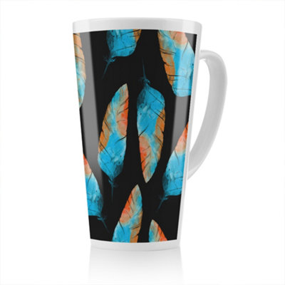 Benjamin Tate Design Imprints Boho Feathers Latte MugStunning Designer Mug Fit For Any HomeTreat Yourself Or A Loved One from B&Q