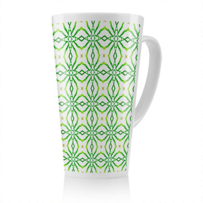 B&Q -  Swimwear Fabric Green Alluring Boho Chic Latte MugStunning Designer Mug Fit For Any HomeTreat Yourself Or A Loved One