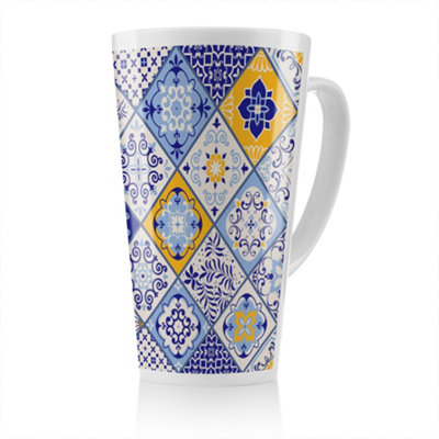 Benjamin Tate Design Turkish Style Azulejos Tiles Latte MugStunning Designer Mug Fit For Any HomeTreat Yourself Or A Loved One from B&Q