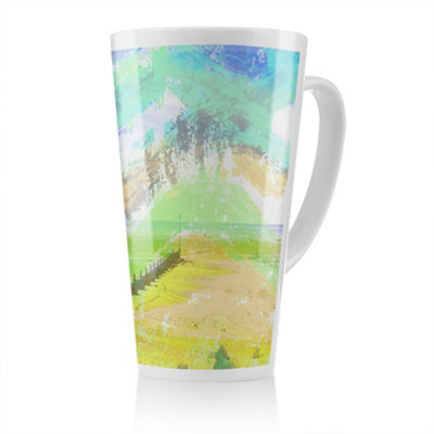 B&Q -  Yellow Beach Latte MugStunning Designer Mug Fit For Any HomeTreat Yourself Or A Loved One