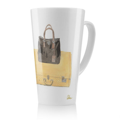 Benjamin Tate Design Holiday Shopping Latte Mug, Stunning Designer Mug Fit For Any Home, Treat Yourself Or A Loved One