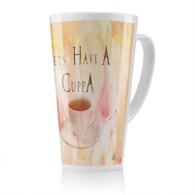 Benjamin Tate Design Lets Have A Cuppa Latte MugStunning Designer Mug Fit For Any HomeTreat Yourself Or A Loved One from B&Q