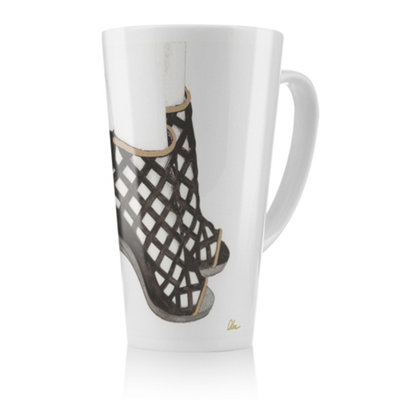 Benjamin Tate Design These Shoes Are Made For Walking Latte MugStunning Designer Mug Fit For Any HomeTreat Yourself Or A Loved One from B&Q