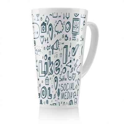B&Q -  Social Media Latte MugStunning Designer Mug Fit For Any HomeTreat Yourself Or A Loved One