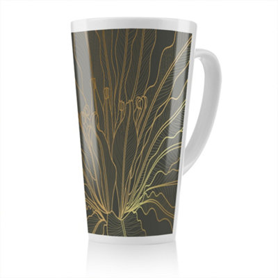 Benjamin Tate Design Monstera Plant Line Art Designer Latte MugStunning Designer Mug Fit For Any HomeTreat Yourself Or A Loved One from B&Q