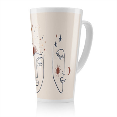 Benjamin Tate Design Celestial Elements Like StarsMoonSun And Planets Designer Latte Mug from B&Q