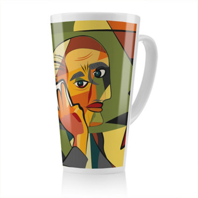 Benjamin Tate Design Portrait Cubism Art Style,man Calls On A Phone Designer Latte Mug from B&Q